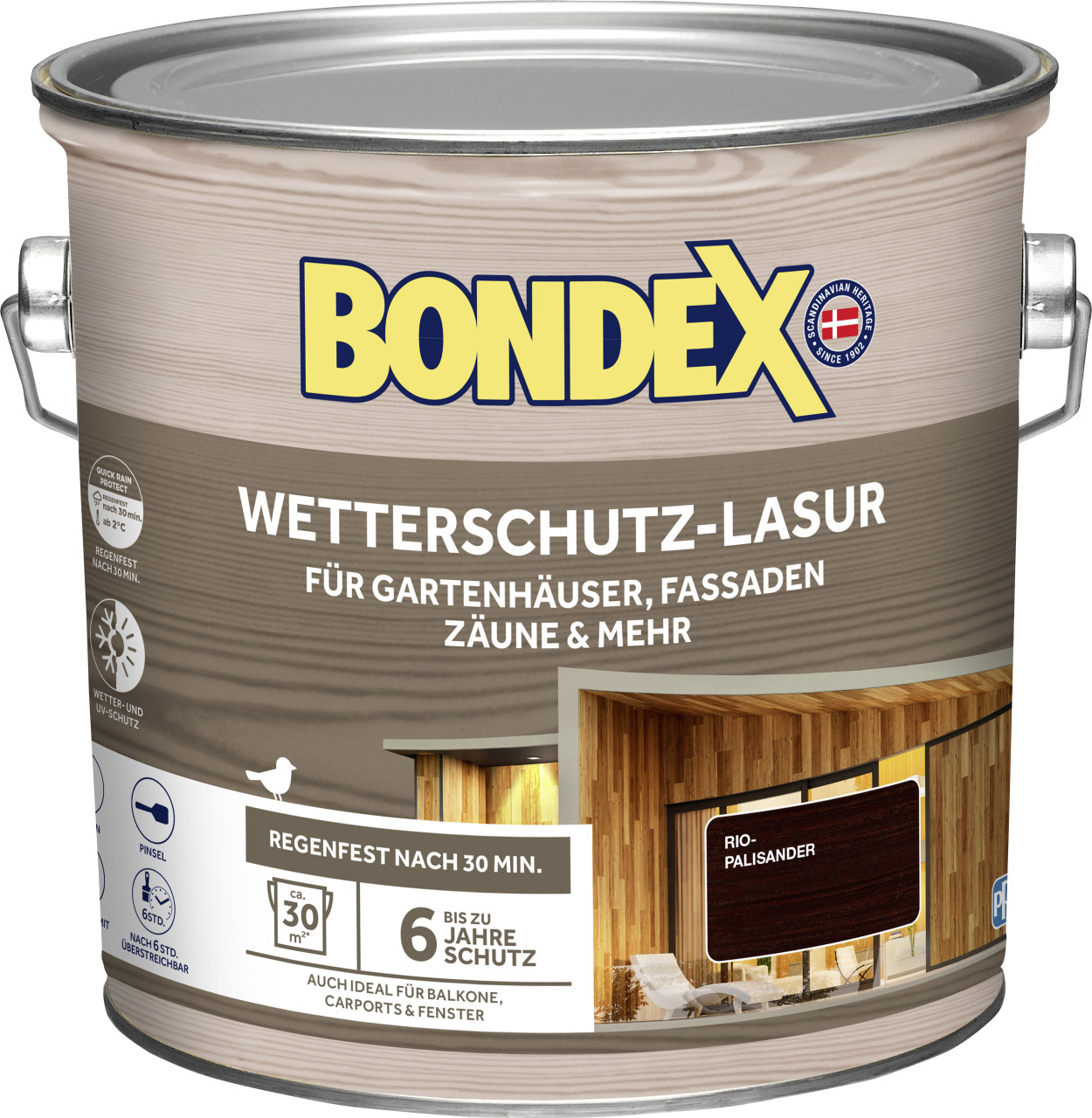 Bondex Wetterschutzlasur 2,5 Lrio palisander von Weitere