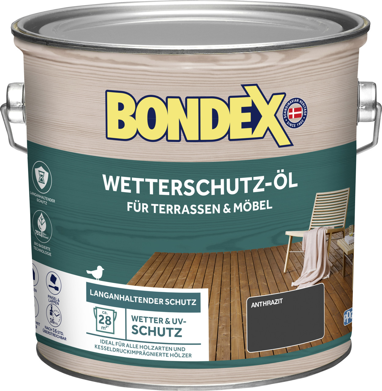Bondex Wetterschutzöl 2,5 L anthrazit von Weitere