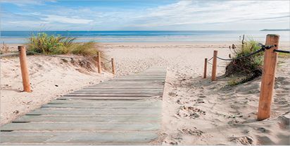 Deco-Canvas Bild - Dünenweg zum Strand 90 x 45 cm von Weitere