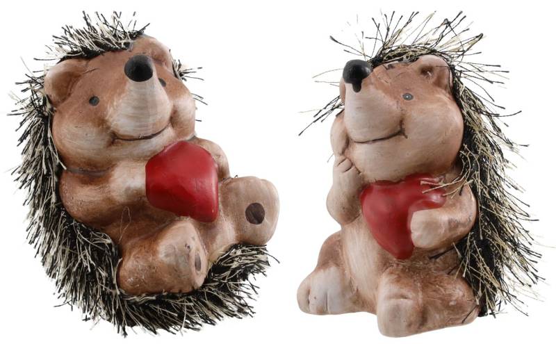 Dekofigur Igel mit Fell aus Keramik 9 cm von Rodermund