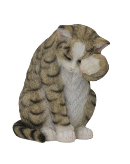 Dekofigur Katze grau 25 x 17,5 x 26,5 cm von Weitere