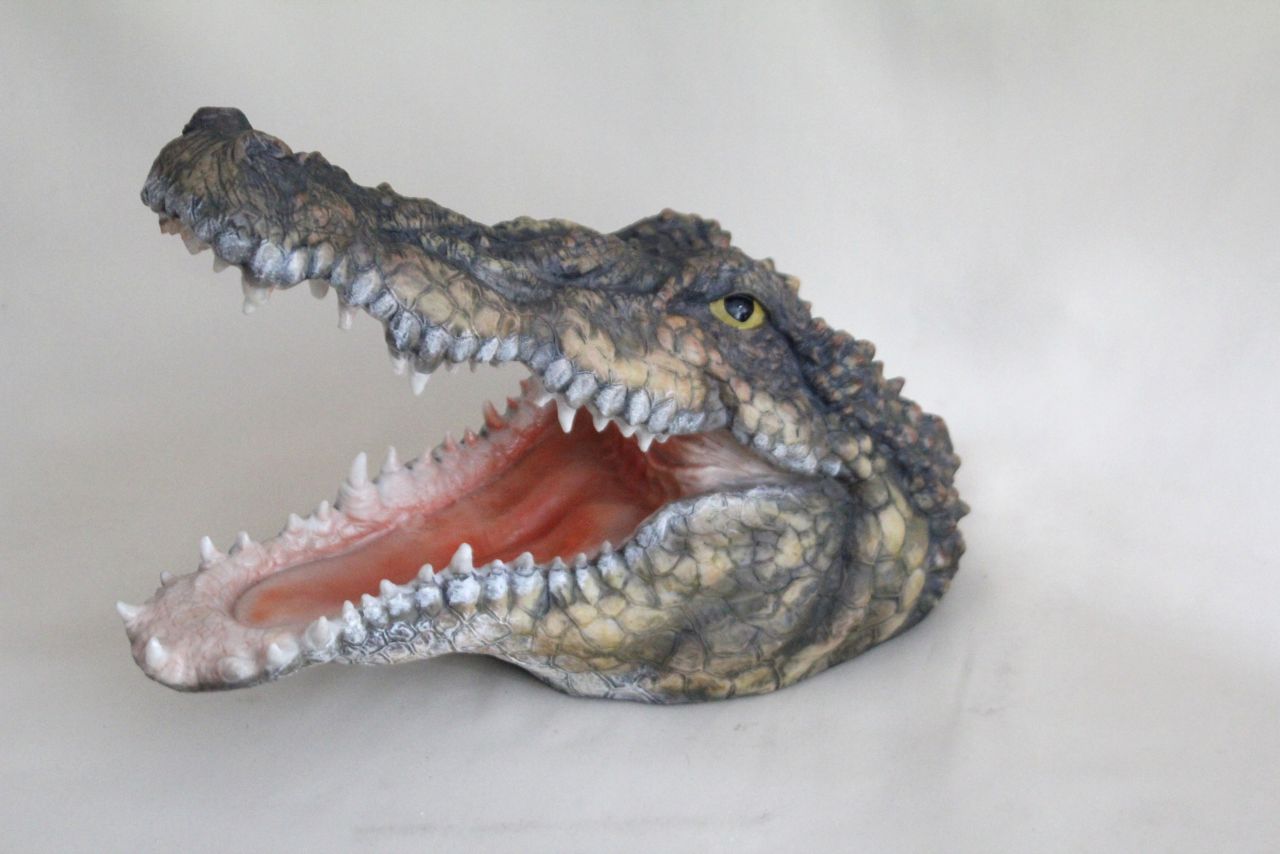 Dekofigur Krokodil Kopf 31,5 x 22,5 x 33,5 cm von Weitere