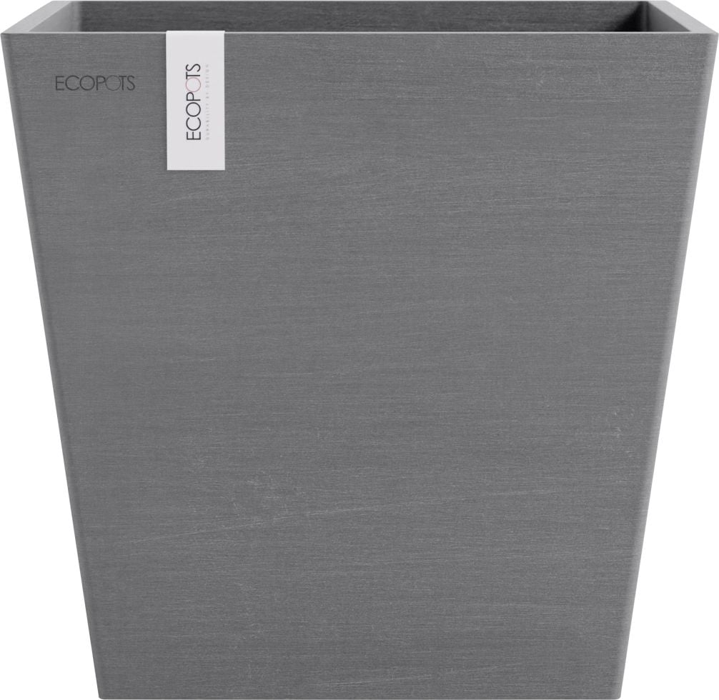 Ecopots Pflanztopf Rotterdam 25 x 25 x 24,5 cm grau von Ecopots