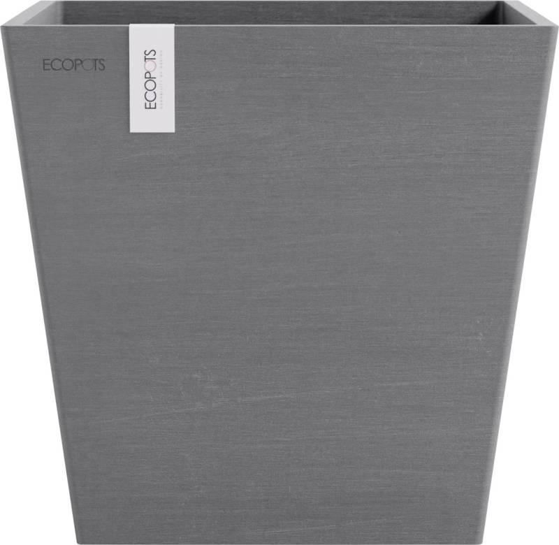 Ecopots Pflanztopf Rotterdam 25 x 25 x 24,5 cm grau von Ecopots