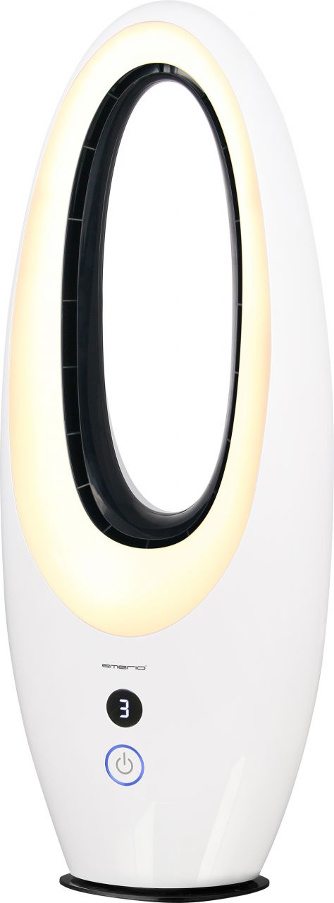 Emerio Rotorloser Ventilator mit Fernbedienung, weiß, Ambientebeleuchtung von Emerio