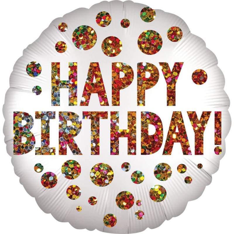 Folienballon Birthday Sequins 43 cm von Amscan