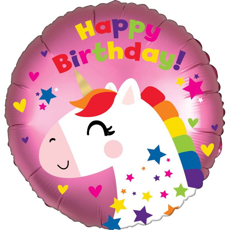Folienballon Einhorn Geburtstag 43 cm von Amscan