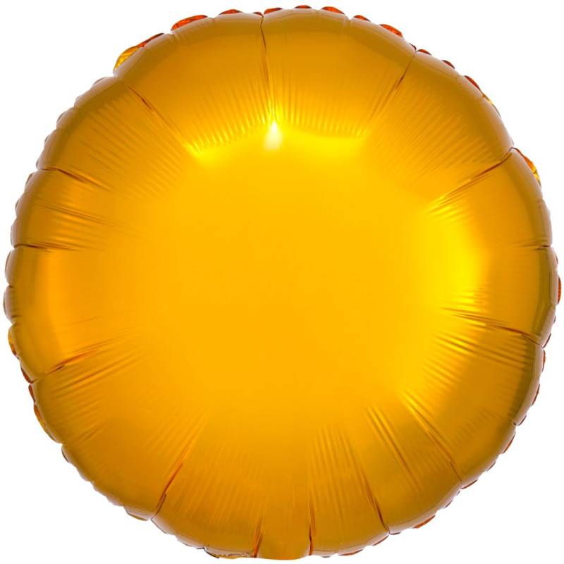 Folienballon Metallic Gold rund 43 cm von Amscan