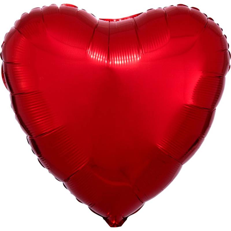 Folienballon Metallic Rot Herz 43 cm von Amscan