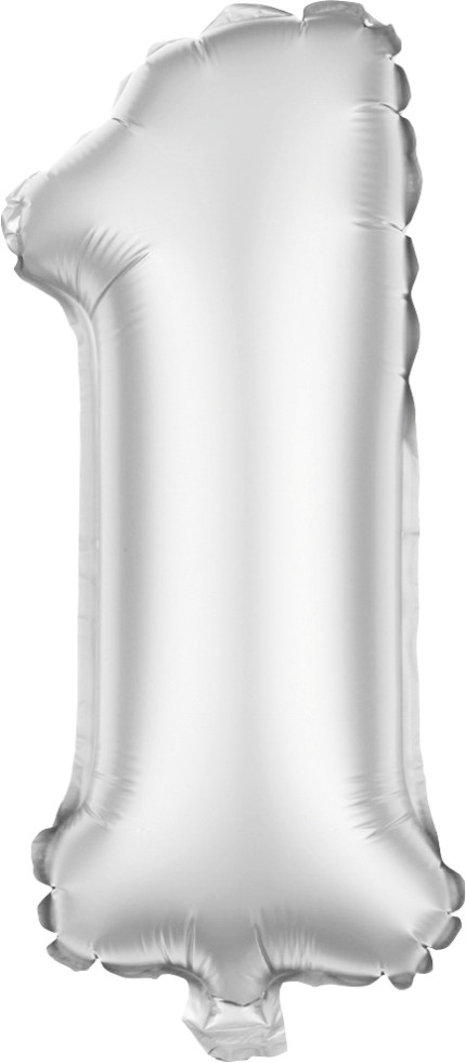 Folienballon Zahl 1 silber 100 cm Folienballon Zahl 1 silber 100 cm von Weitere