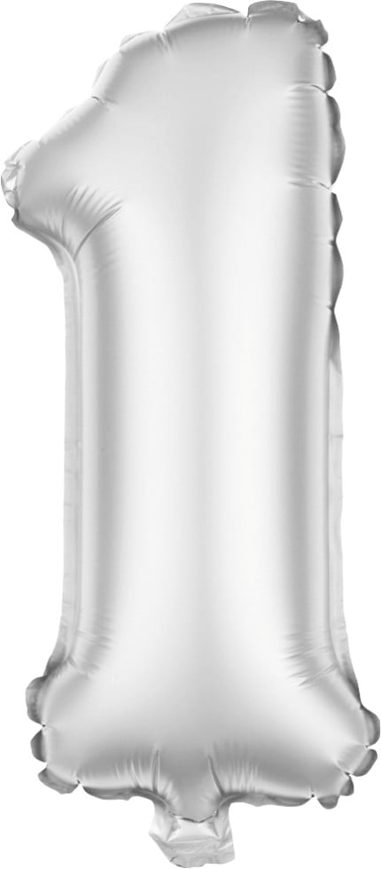Folienballon Zahl 1 silber 100 cm Folienballon Zahl 1 silber 100 cm von Weitere