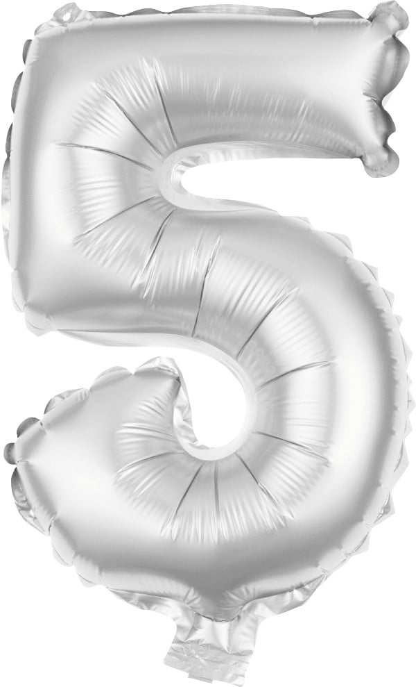 Folienballon Zahl 5 silber 100 cm Folienballon Zahl 5 silber 100 cm von Weitere