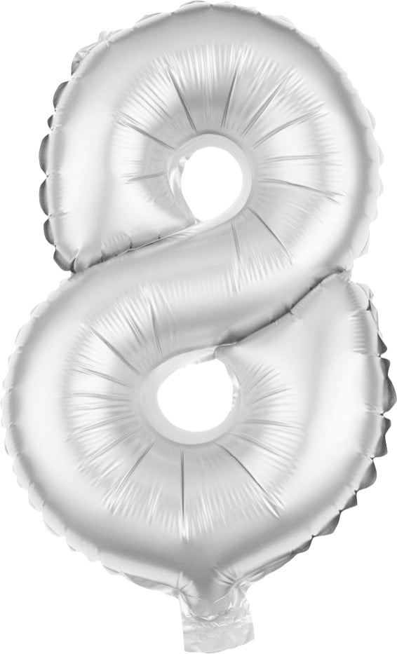 Folienballon Zahl 8 silber 100 cm Folienballon Zahl 8 silber 100 cm von Weitere