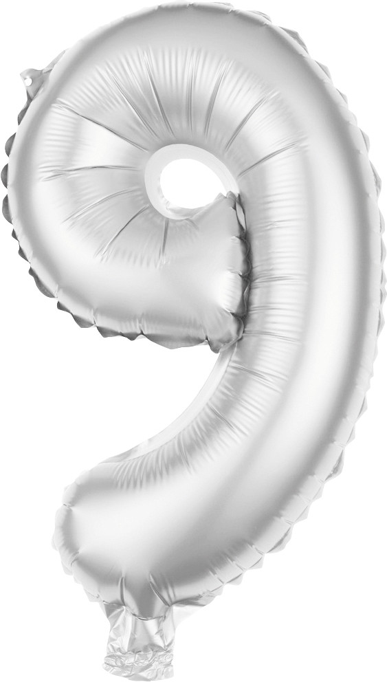 Folienballon Zahl 9 silber 100 cm Folienballon Zahl 9 silber 100 cm von Weitere