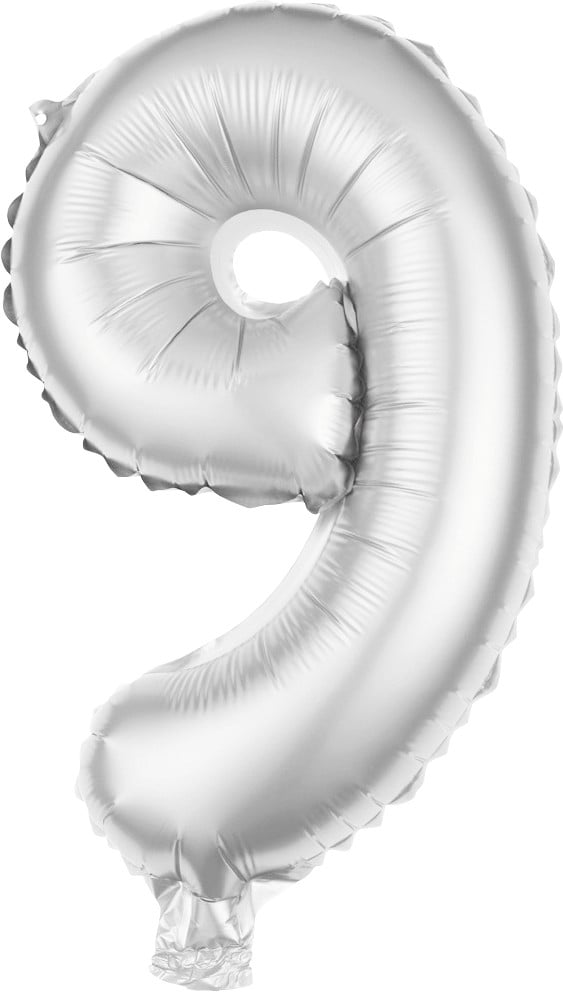 Folienballon Zahl 9 silber 100 cm Folienballon Zahl 9 silber 100 cm von Weitere