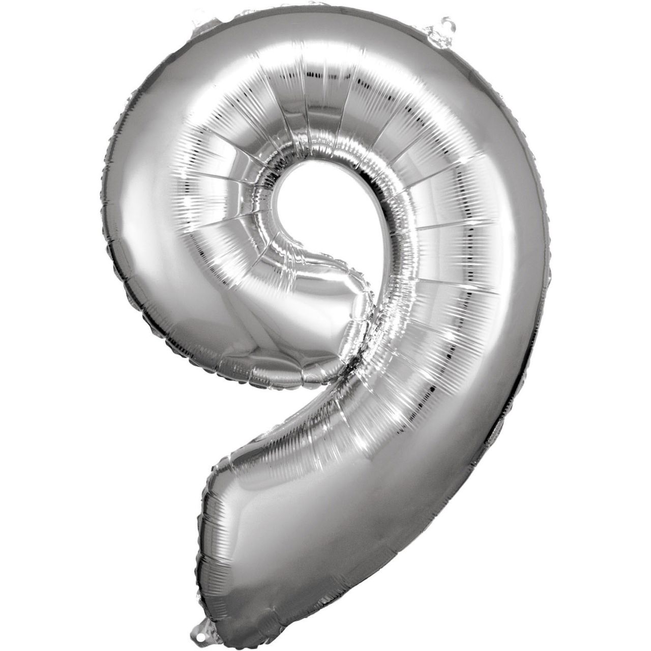 Folienballon Zahl 9 silber 60 cm x 86 cm von Weitere