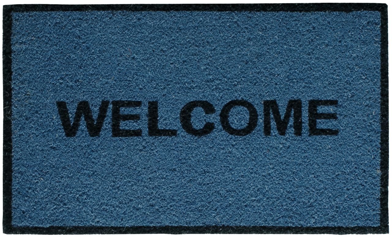 Fussmatte Kokos Welcome  blau, 40 x 60 cm von Weitere