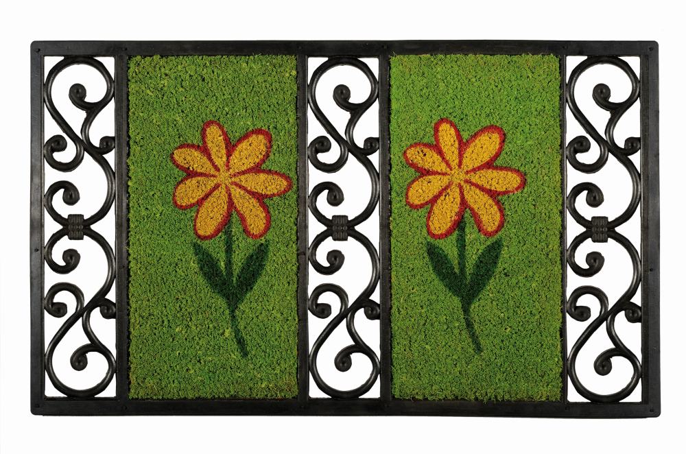 Fußmatte Salome Flower grün, 45 x 75 cm von Weitere