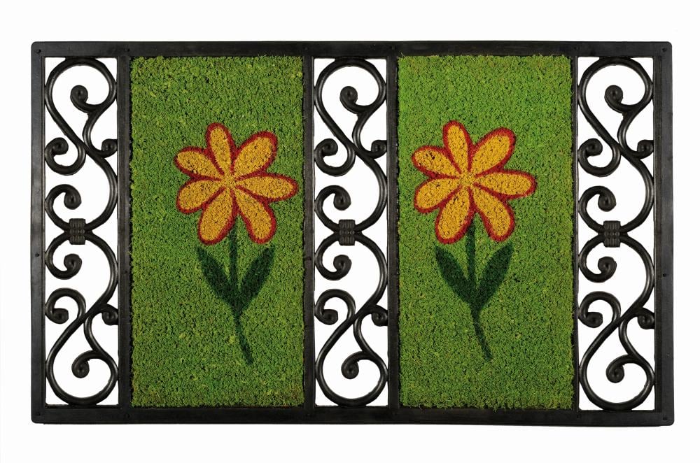 Fußmatte Salome Flower grün, 45 x 75 cm von Weitere