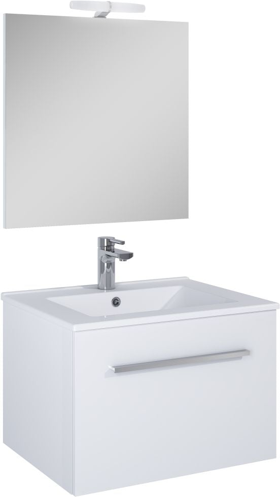 Gäste WC Möbel Set Freiburg weiß hochglanz 60 cm von Weitere