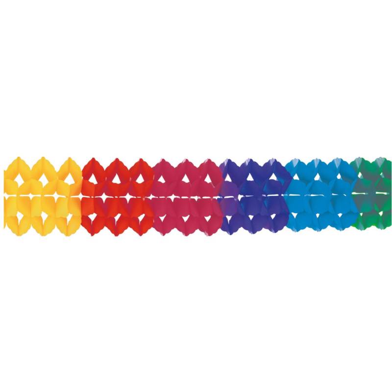 Girlande Regenbogen Papier 16 x 400 cm von Amscan