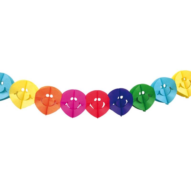 Girlande Smiley Papier 400 cm von Amscan