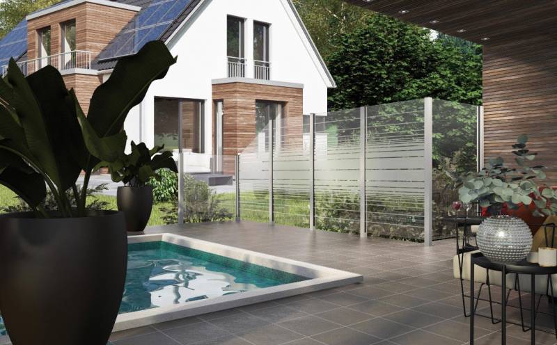 Ambiente Glaszaun Dekor 83 103 x 120 cm gehärtetes 8 mm Glas Ambiente Glaszaun Dekor 83 103 x 120 cm gehärtetes 8 mm Glas von ambiente