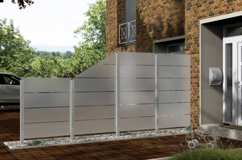 Ambiente Glaszaun Dekor 82 103 x 180 cm gehärtetes 8 mm Glas von ambiente