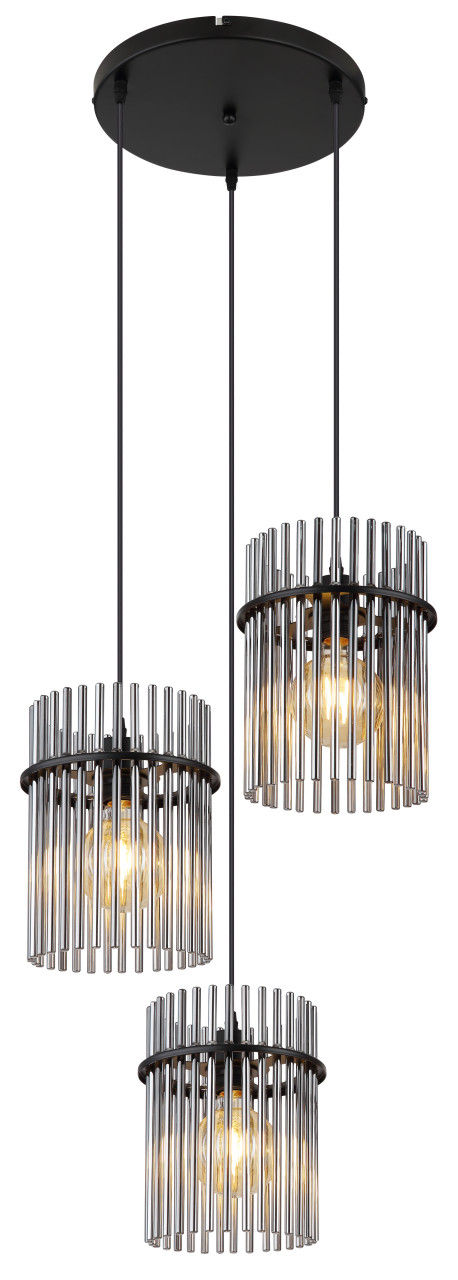 Globo Hängeleuchte Gorley, 3-flammig, E27, IP20, schwarz Globo Hängeleuchte Gorley, 3-flammig, E27, IP20, schwarz von Globo