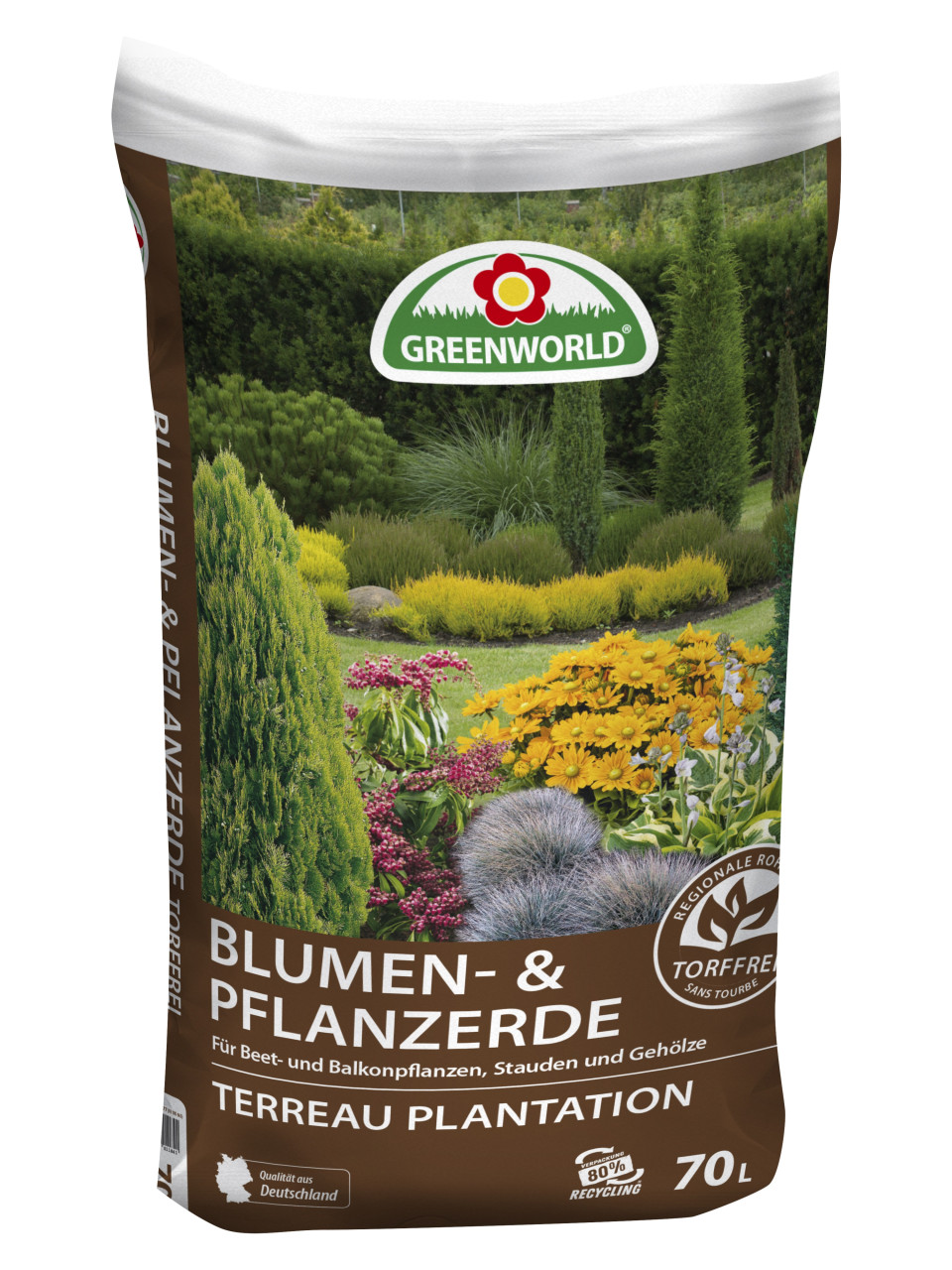 Greenworld Blumen und Pflanzerde torffrei 70 L von Weitere