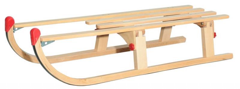 Holz-Faltschlitten klappbar 110 cm mit Zugseil von Weitere