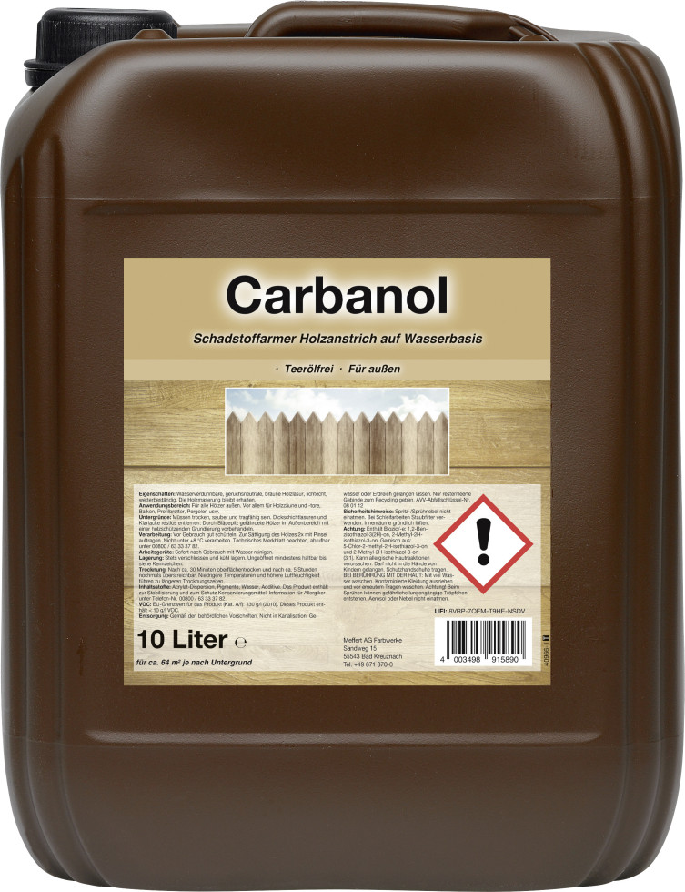 Holzschutzlasur Carbanol 10 L braun Holzschutzlasur Carbanol 10 L braun von Weitere