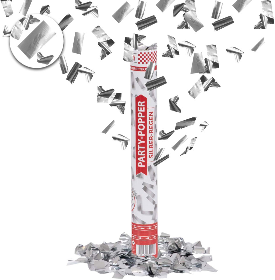 Konfettikanone Party Popper Silberregen 1 Stück Konfettikanone Party Popper Silberregen 1 Stück von Weitere