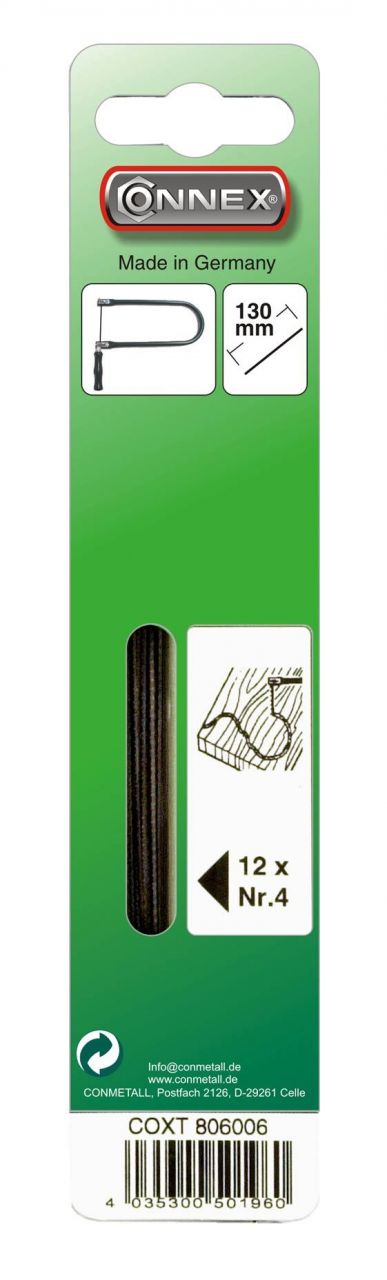 Laubsägeblatt Taifun für Holz Größe 1 – 12 Stück von Connex