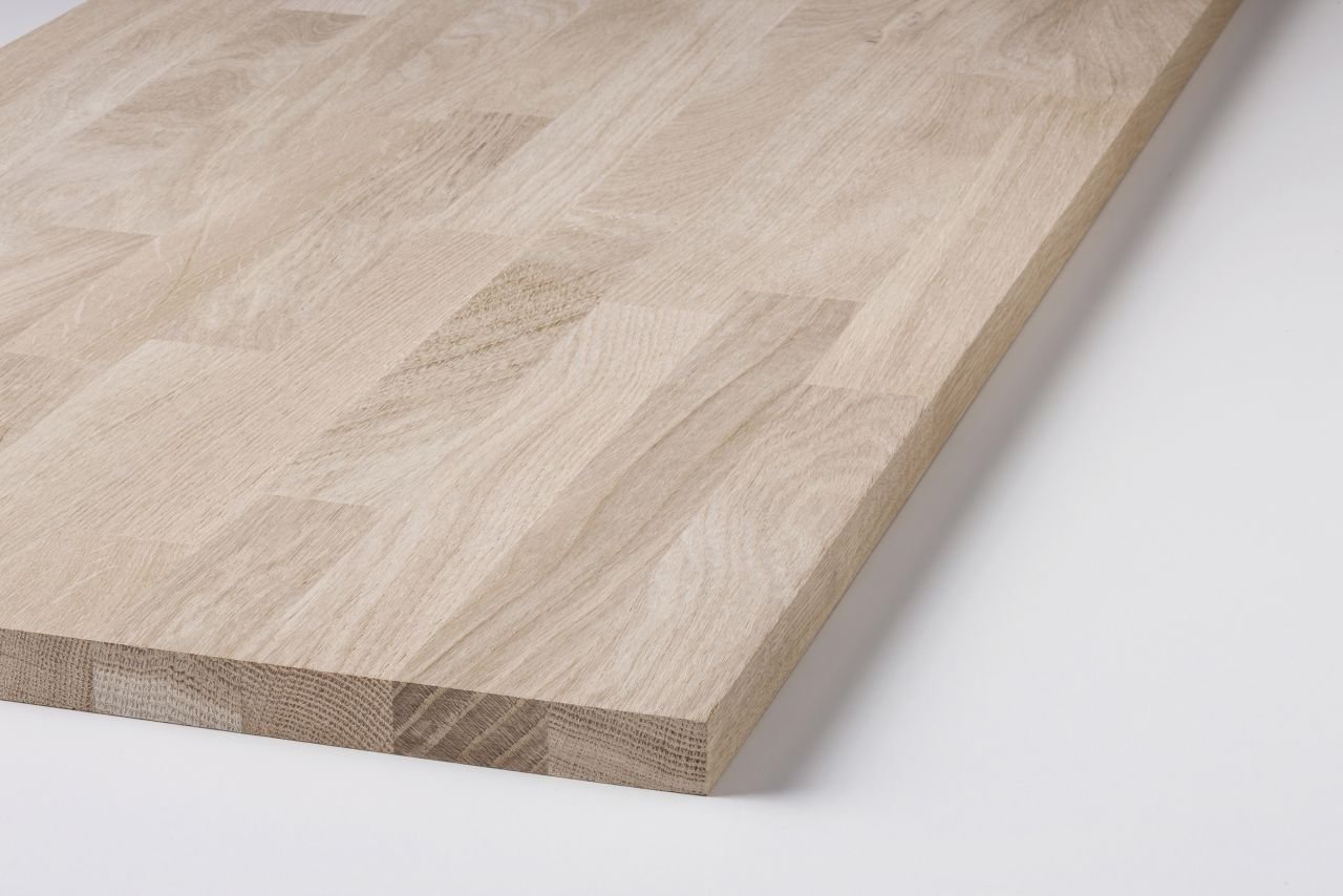 Massivholzplatte Eiche 80 x 60 cm 18 mm Oberfläche geschliffen von Weitere