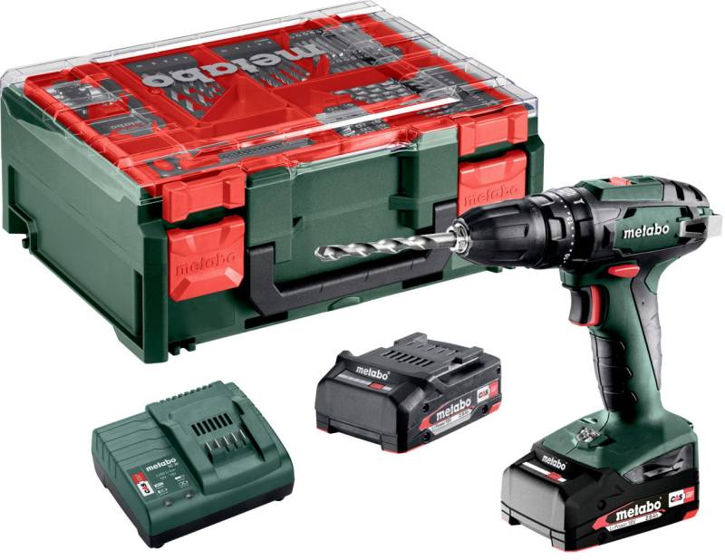 Metabo Akku-Schlagbohrschrauber SB 18 inkl. 78-teilig Zubehörset, 2 Akkus und Ladegerät von Metabo