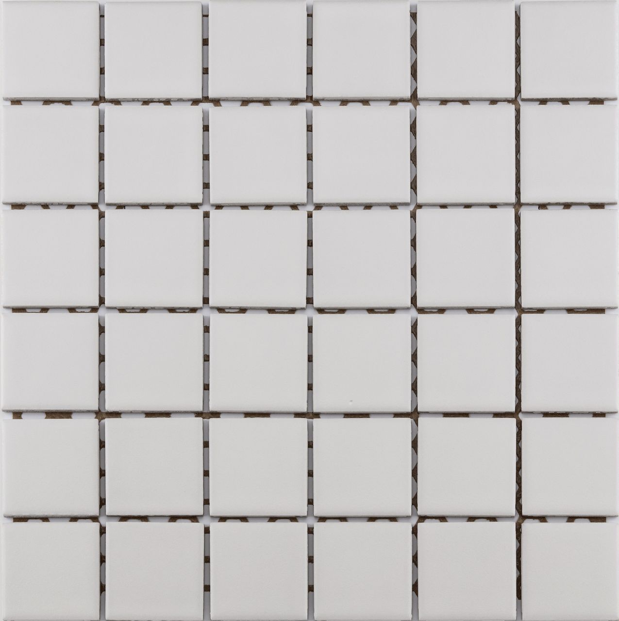 Mosaikfliese Uni 30 x 30 cm weiß Steinmaß: ca. 4,7 x 4,7 cm von KNG