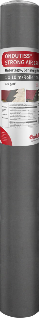 Ondutiss Unterdeckbahn Strong Air 10 x 1 m = 10 m² grau von Weitere