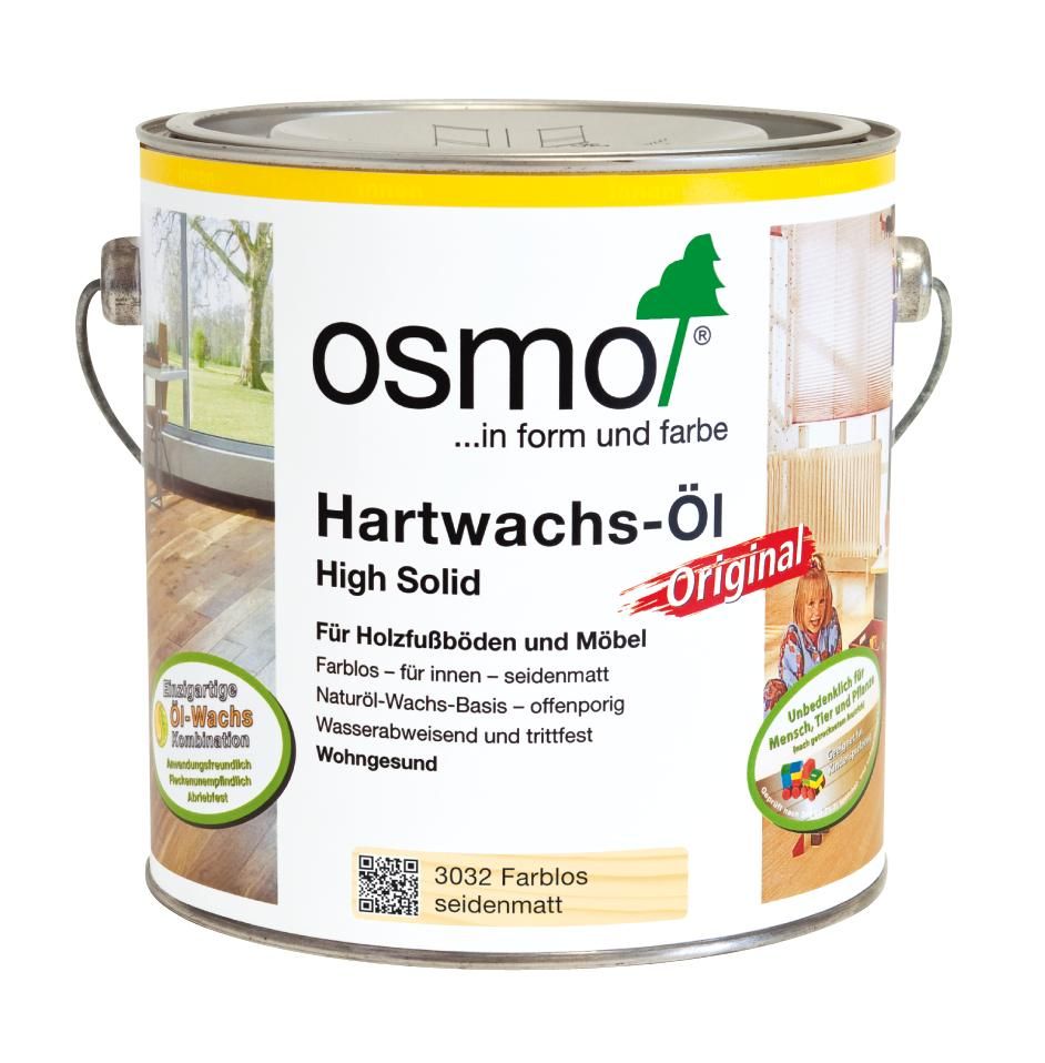 Osmo Hartwachs-Öl Original 2,5 L farblos seidenmatt von Weitere
