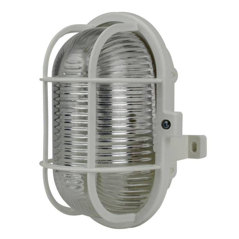 Ovalleuchte 60 Watt PVC-Korb weiß von Weitere