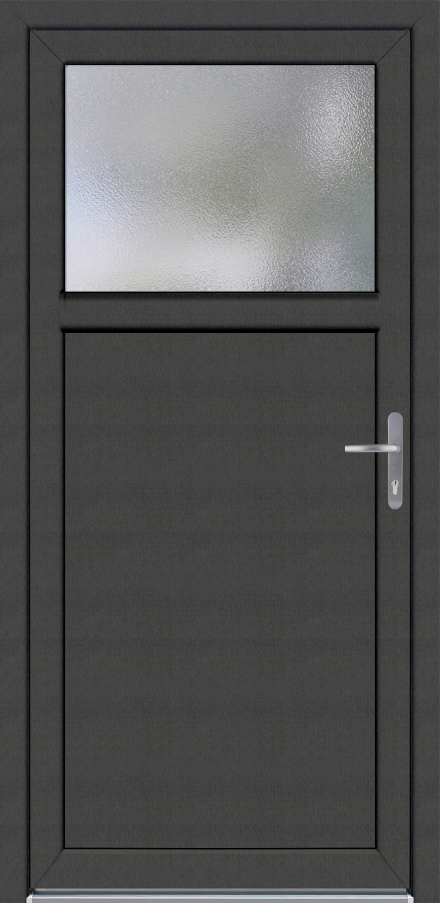 Nebeneingangstür Kunststoff K504 98 x 198 cm DIN rechts weiß/anthrazit von Panto