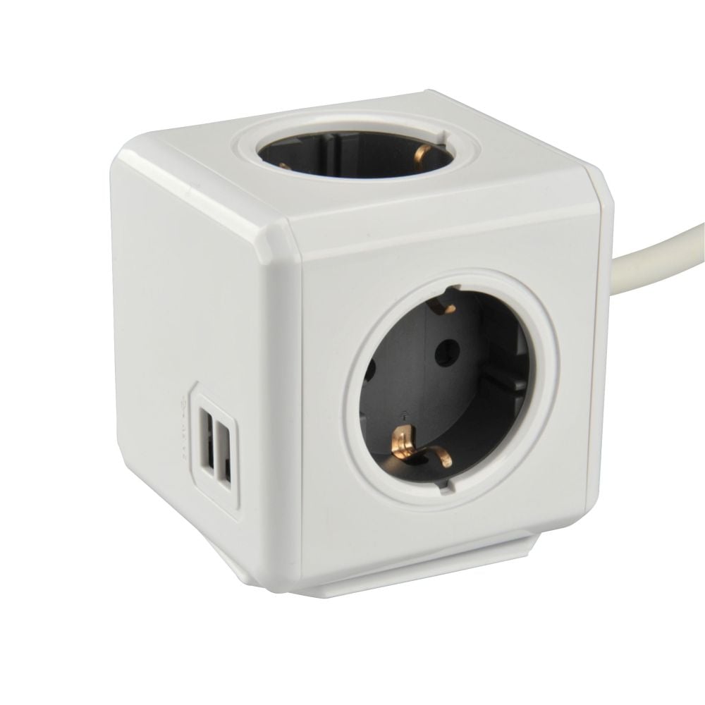Power Cube 4 + 2 USB 1,5 m Kabel von Weitere