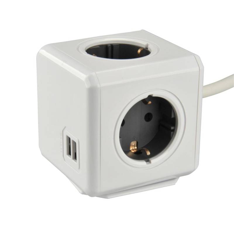 Power Cube 4 + 2 USB 1,5 m Kabel von Weitere