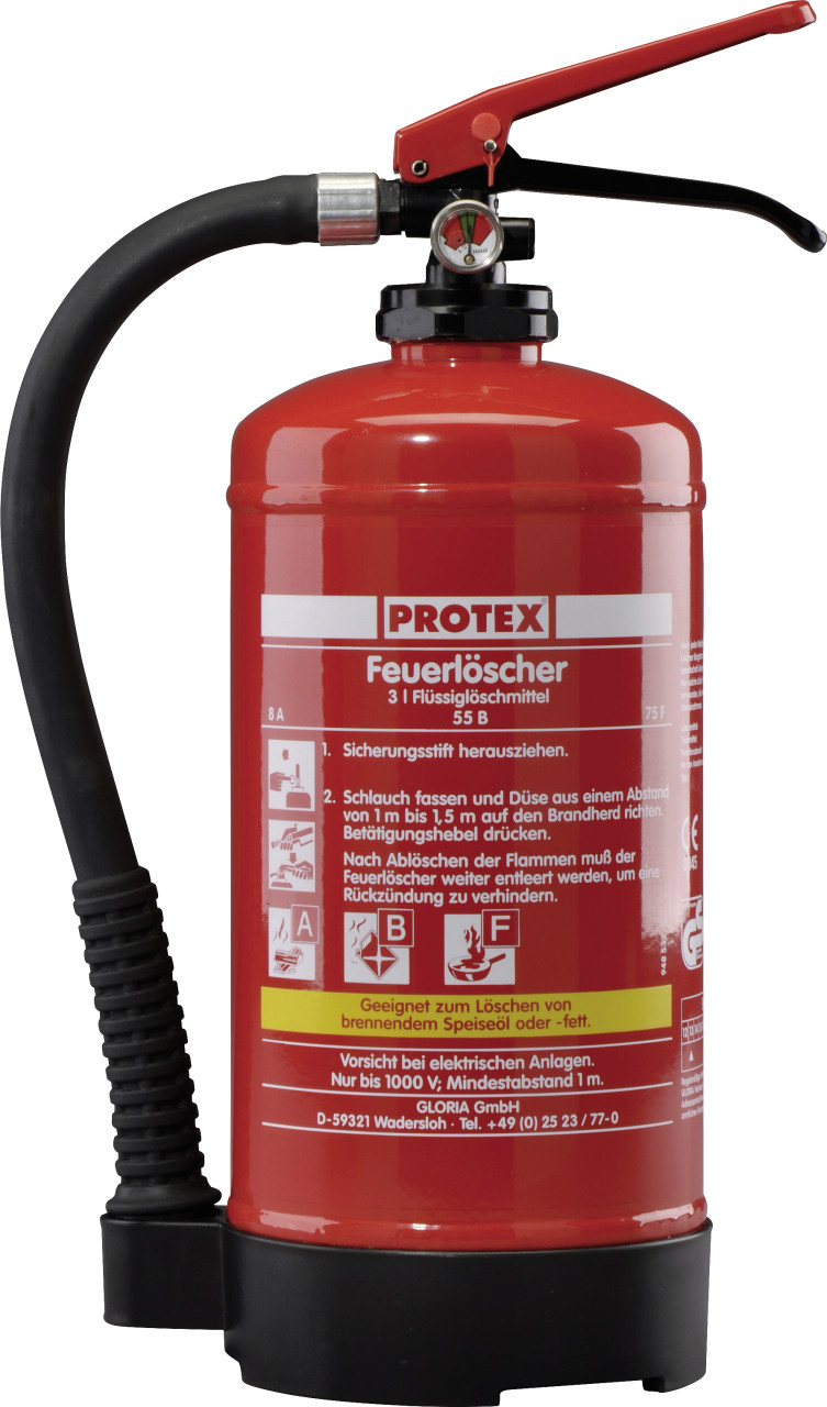 Protex Fettbrandfeuerlöscher FBDP3 Schaum Löschmittel von Weitere