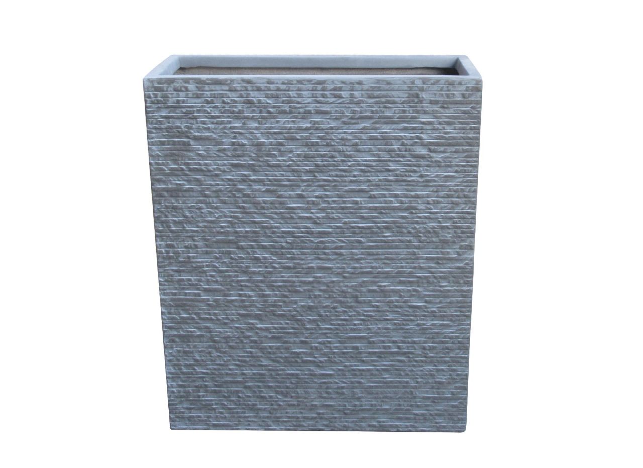 Raumteiler Pflanzgefäß Fiberglas grau 80 x 30 x 92 cm Brick-Optik von Weitere