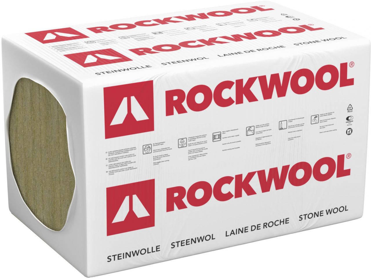 Rockwool Trennwandplatte Sonorock Steinwolle WLG 040 1000 x 625 x 80 mm von Rockwool Mineral