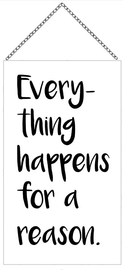 Schild mit Spruch Everything Happens, 23 x 13 cm von Weitere