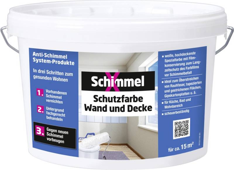 Schimmel-X Schutzfarbe Wand und Decke 2,5 L weiß Schimmel-X Schutzfarbe Wand und Decke 2,5 L weiß von Schimmel X