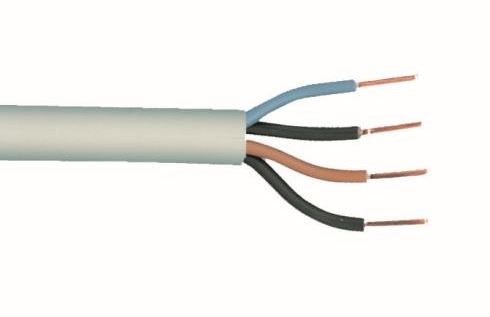 Schlauchleitung H03VV-F 4 x 0,75 - 5 Meter, weiß von Weitere