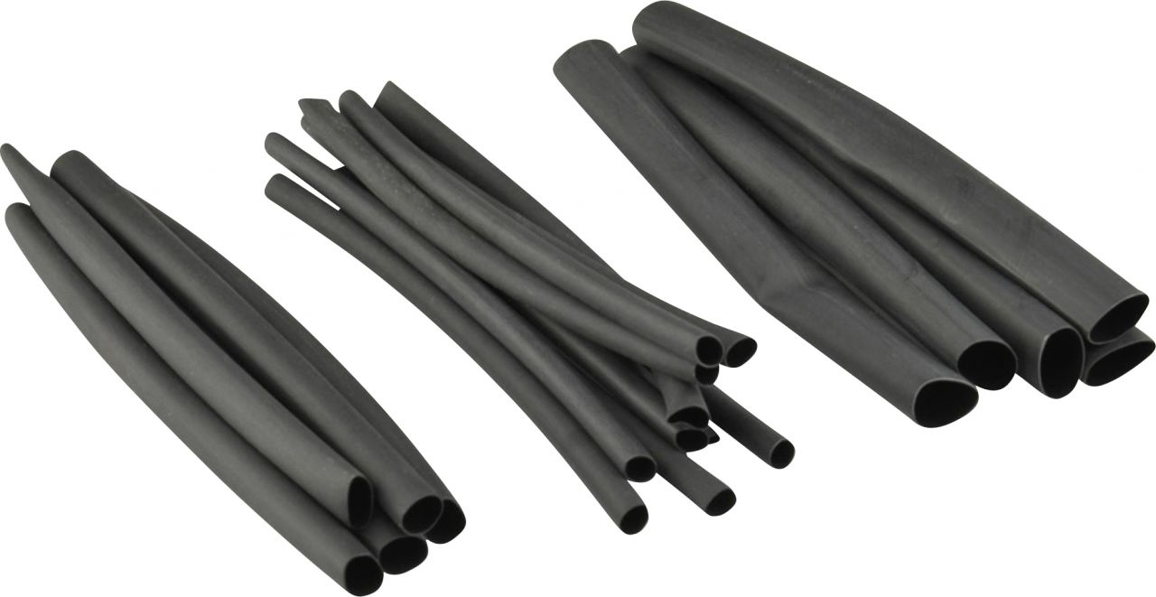 Schrumpfschlauch Set 20-teilig 2,5 - 7 mm, schwarz, in 4 Größen je 100 mm von Weitere